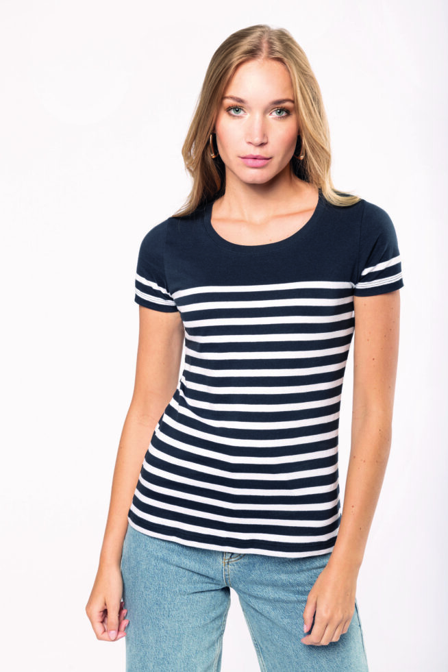 Le t-shirt marinière femme à personnaliser