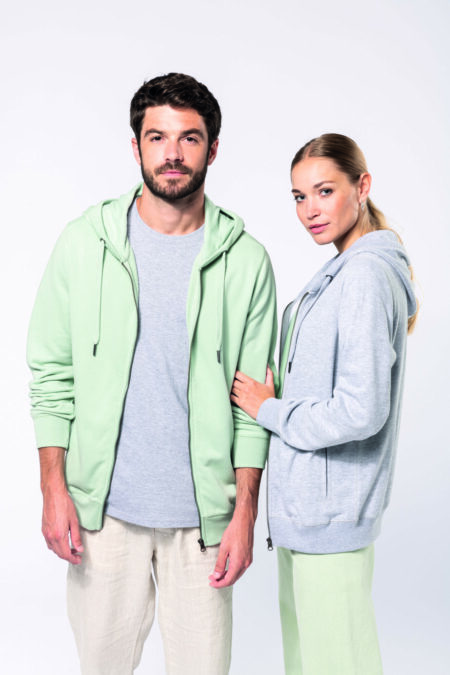 Le sweat french terry zippé à personnaliser