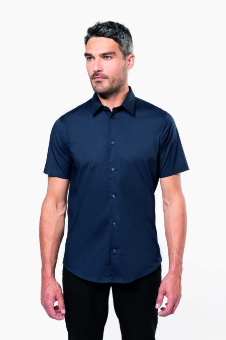 La chemise manches courtes stretch homme à personnaliser
