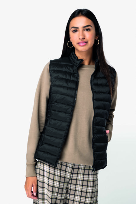 Le bodywarmer recyclé femme à personnaliser