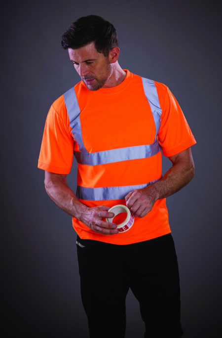 Le t-shirt manches courtes haute visibilité à personnaliser