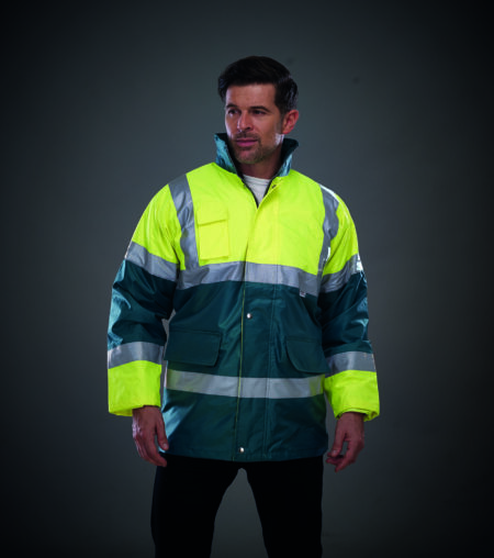 La veste contrastée haute visibilité à personnaliser