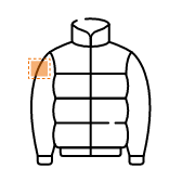 doudoune épaule droite