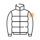 doudoune épaule gauche