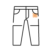 pantalon poche gauche