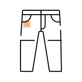 pantalon poche droite