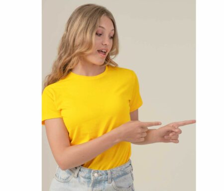 Le t-shirt col rond 150g femme à personnaliser