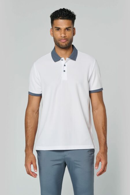 Le polo de sport bicolore homme à personnaliser